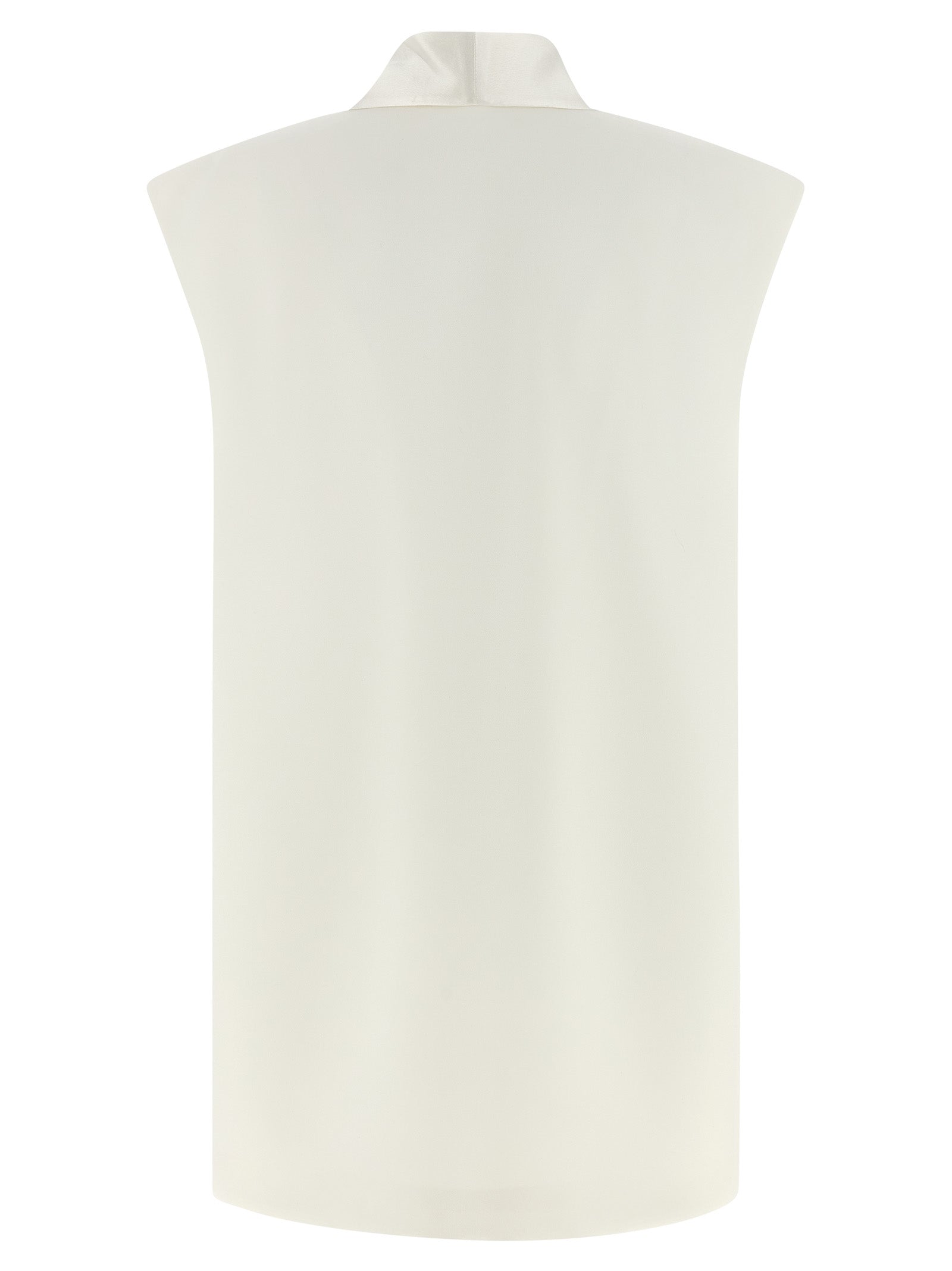 DI.LA3 PARI' White Viscose Sleeveless Jacket