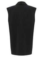 DI.LA3 PARI' Black Viscose Sleeveless Jacket