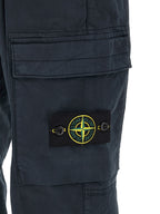 Stone Island Blue Cotton Cargo Pants