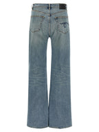 R13 Blue Cotton Flared Jeans