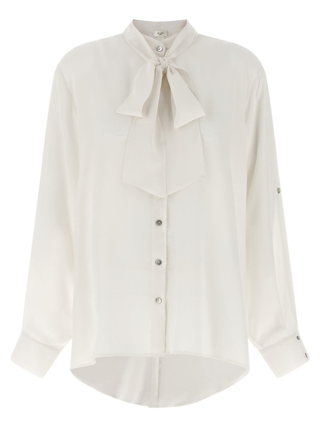 DI.LA3 PARI' White Silk Blouse