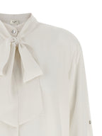 DI.LA3 PARI' White Silk Blouse