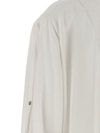 DI.LA3 PARI' White Silk Blouse