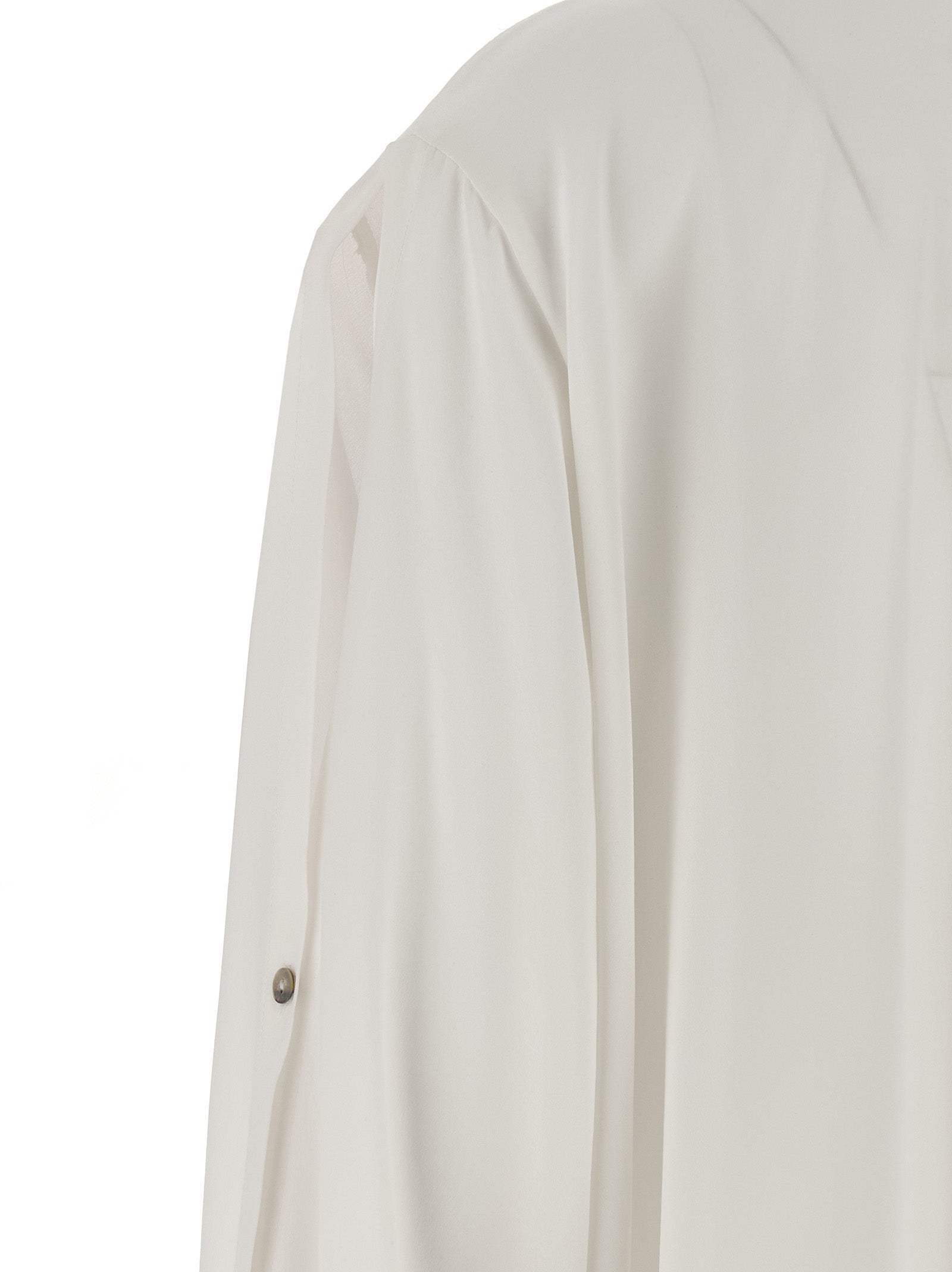 DI.LA3 PARI' White Silk Blouse