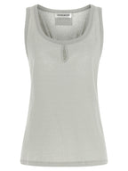 Victoria Beckham Gray Cotton Tank Tops