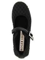 Roger Vivier Black Polyamide Ballet Flats