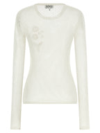 Ganni White Organic Cotton Cardigan