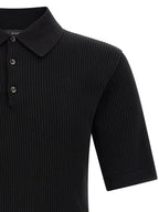 Dolce & Gabbana Black Cotton Polo Shirt