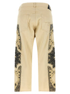 R13 Beige Cotton Straight-Leg Jeans