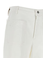 Victoria Beckham White Cotton Flared Jeans