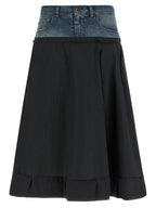 Maison Margiela Multicolor Polyester Midi Skirt