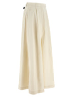 Beige Cotton Mini Skirt