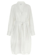 NUDE White Cotton Midi Dress