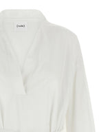 NUDE White Cotton Midi Dress
