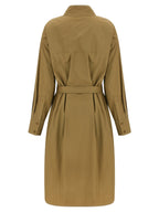 NUDE Brown Cotton Midi Dress