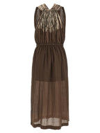 NUDE Brown Tencel Long Dress