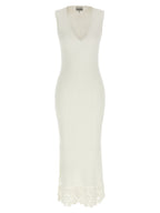 Ganni White Organic Cotton Long Dress