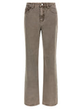 ROTATE BIRGER CHRISTENSEN Brown Cotton Straight-Leg Jeans