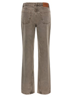 ROTATE BIRGER CHRISTENSEN Brown Cotton Straight-Leg Jeans