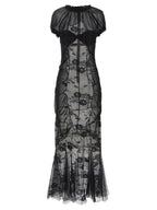 The Attico Black Cotton Midi Dress