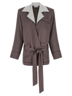 The Attico Purple Viscose Blazer