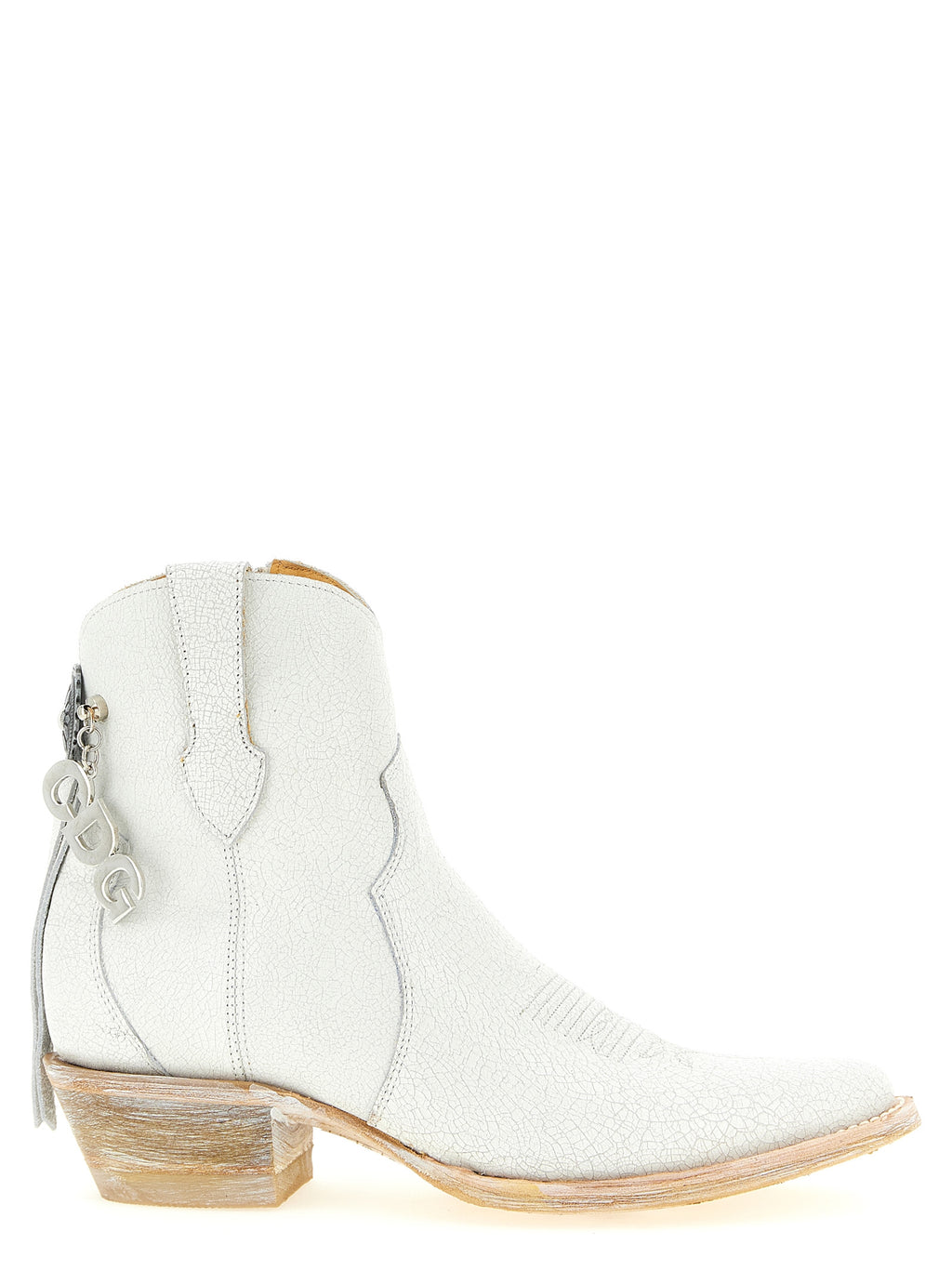 White Cowhide Chelsea Boots