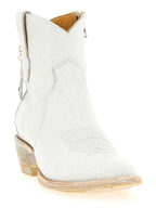 White Cowhide Chelsea Boots