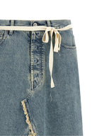 Maison Margiela Blue Cotton Mini Skirt
