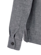 ZEGNA Blue Linen Blouse