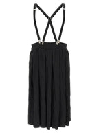 Comme Des Garçons Black Polyester Midi Skirt