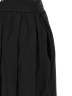 Comme Des Garçons Black Polyester Midi Skirt