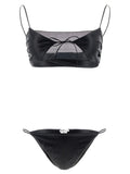 ALLIS Black Polyester Bikini
