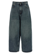 Balenciaga Blue Cotton Relaxed Fit Jeans