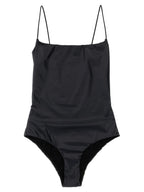 ALLIS Black Polyester One-Piece Swimsuit