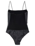 ALLIS Black Polyester One-Piece Swimsuit