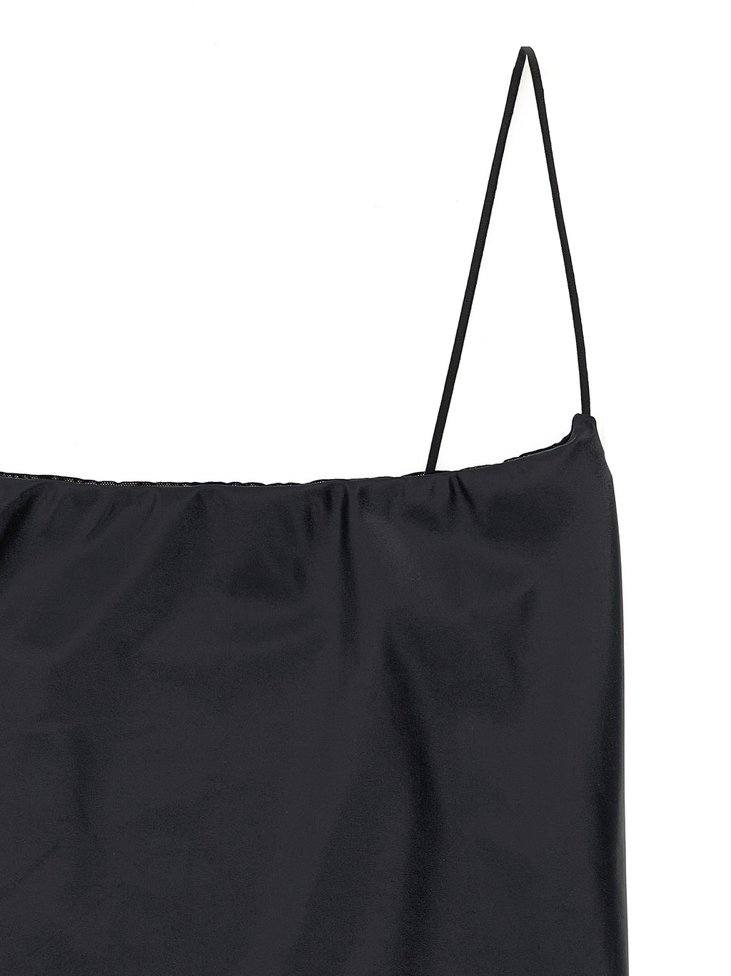 ALLIS Black Polyester One-Piece Swimsuit