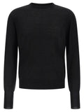 MA'RY'YA Black Virgin Wool Cardigan