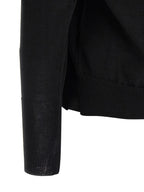 MA'RY'YA Black Virgin Wool Cardigan