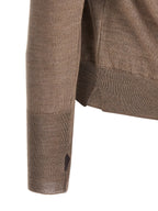 MA'RY'YA Gray Virgin Wool Cardigan