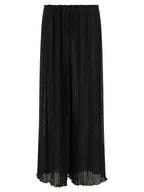 Black Polyester Casual Pants