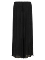 Black Polyester Casual Pants