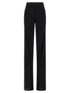 Rick Owens Black Silk Flared Pants