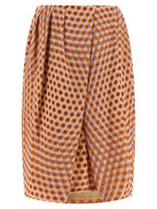 Dries Van Noten Multicolor Silk Midi Skirt