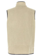 Beige Polyester Sleeveless Jacket