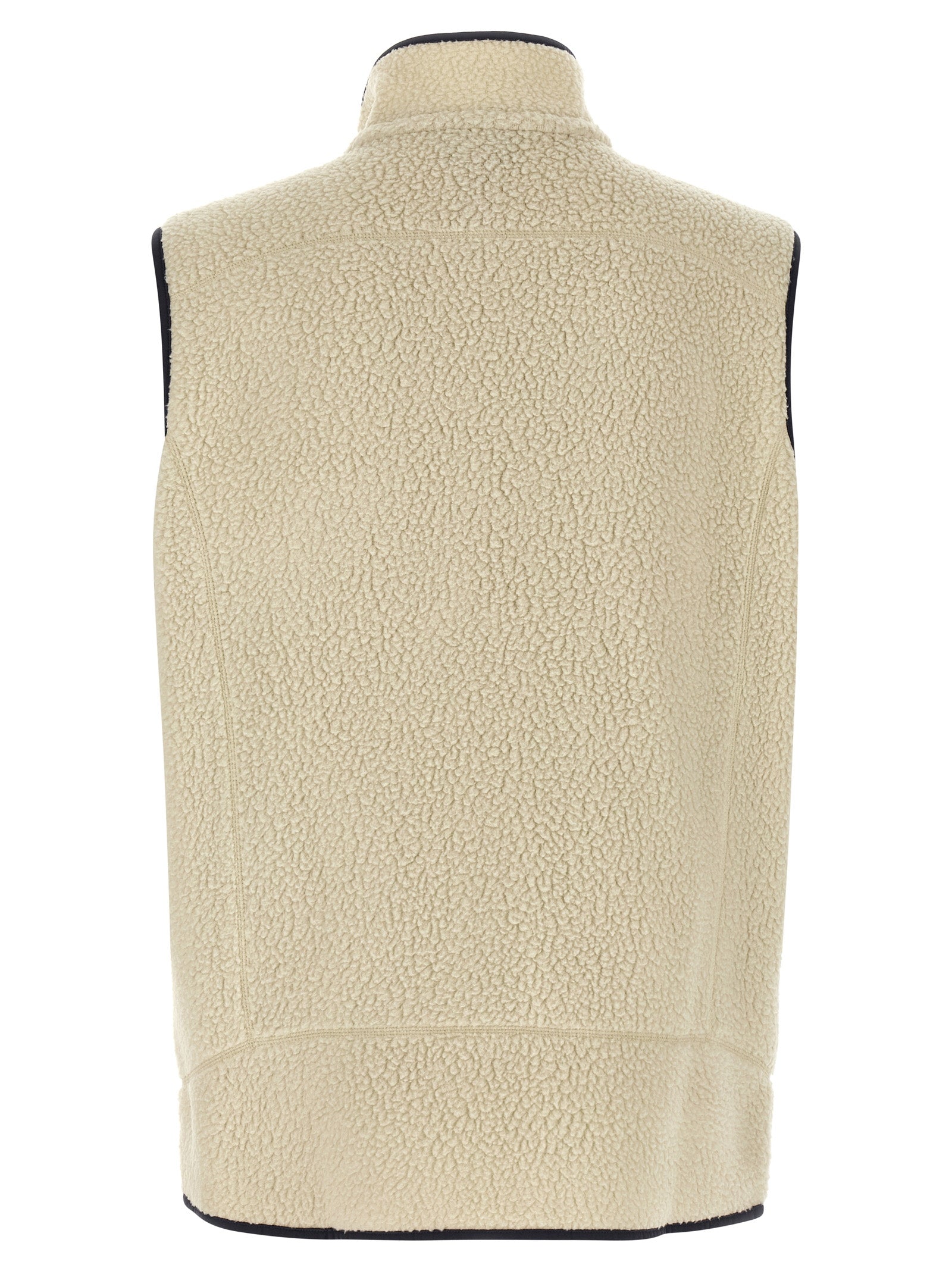 Beige Polyester Sleeveless Jacket