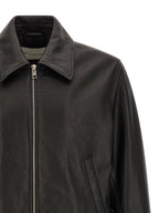 Ami Paris Black Lamb Leather Leather Jacket