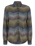 Blouse in Multicolored Viscose