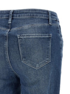 L'Agence Blue Cotton Flared Jeans