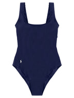 Polo Ralph Lauren Blue Nylon One-Piece Swimsuit