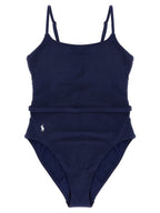 Polo Ralph Lauren Blue Polyester One-Piece Swimsuit